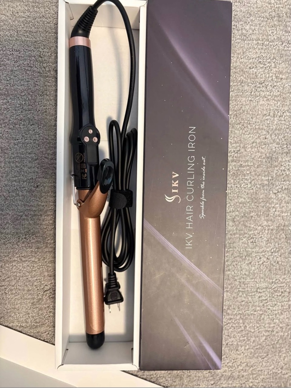 Rose Gold Hair Curling Iron - Professional Curling Wand